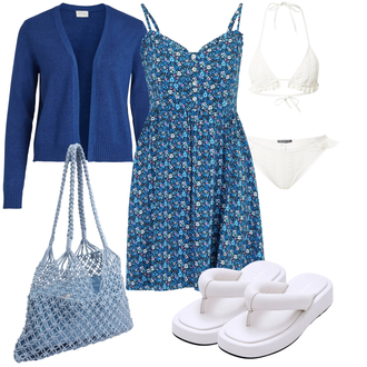 Party Outfits Oktoberfest mit Blau/Hellblau/Pastell/Dunkelblau Lässiges Kleid/Baumwollkleid/SkaterKleid/A-Linien Kleid/Sommerkleid/Strapskleid/Kleid mit Tasche/Bedrucktes Kleid/Trägerkleid aÉropostale "Zomerkleding"Look: Hütten, Oktoberfest, Konzert, Strandtag, Coachella, Malle, Gartenparty, Festival