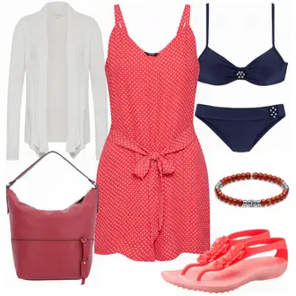 Outfit mit Rot Jumpsuit Only "Overall VENUS"