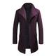 YOUTHUP Herren Wollmantel Slim Fit Elegante Wintermantel Gepolstert Dick Trenchcoats