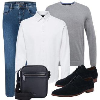 Business Outfits mit Blau/Türkis Jeans MAC "Casual Business Outfit"