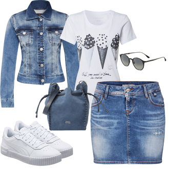 S jastučićima za ramena Outfit sa Sunčana Naočala Ray-Ban "Tvoj Otmjeni Outfit"Look: S zakovicama, S jastučićima za ramena
