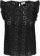 Jacqueline de Yong Top Jdyvola S/l Embroidery Top Wvn 15312383 Black Dames Maat - M