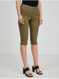 Khaki Womens Capri Pants - Women