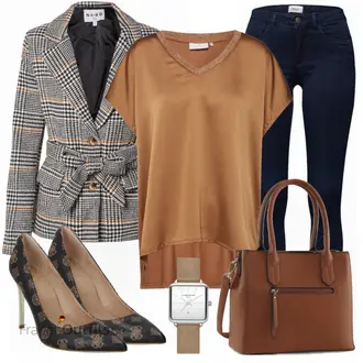 Outfit mit Schwarz High Heel Guess "Perfektes Büro Outfit"