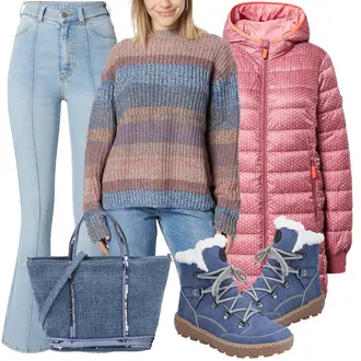 Gefütterte Outfit mit SchnürStiefelette Rieker "Trendiges 90er Jahre Outfit"