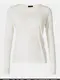 Weiß Rundhals Wollpullover für Damen