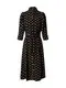 Dorothy Perkins Kleid BLACK AND CAMEL SPOT 3Q SLEEVE SHIRT DRESS gelb / schwarz