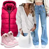 Wide Leg Jeans Strick Outfits image