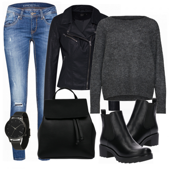 Outfit met blauw Gang "Only"