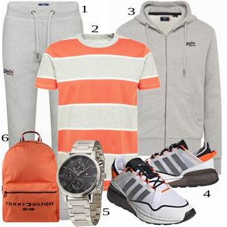 outfit mit Siva Plašč Superdry "Priložnostna oblačila"