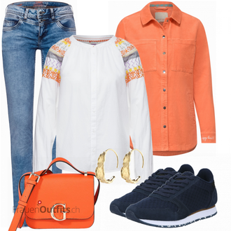 Outfit mit Schwarz Schuh Sneaker WODEN "Outfit für den Frühling"