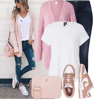 Outfit sa TamnoPlava/Plava Skinny Hlače/Jeggings/Traper Tajice LTB "Moderni outfit za proljeće"