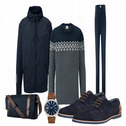 Blau Sportjacke Tchibo kombinieren