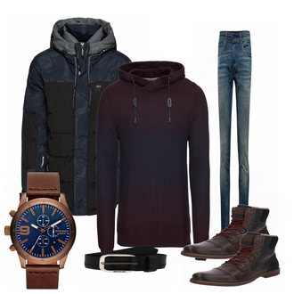 Outfit mit Schwarz Stiefel Bullboxer "Pit"