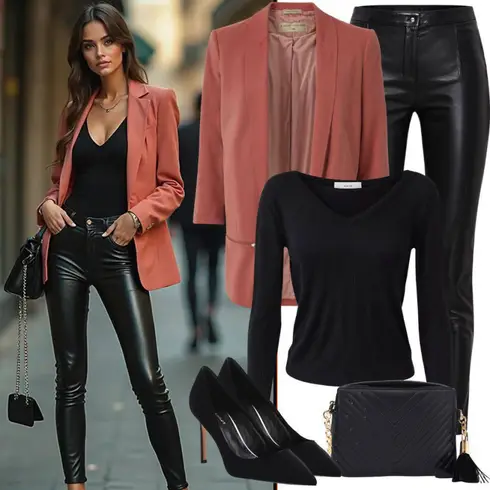 Rot/DunkelRot/Rosa Longblazer/Boyfriend Blazer/Lederjacke/Lederjacke für Männer/Baumwoll ­Blazer/Oversize Blazer/Cord­ Blazer/Eleganter Blazer Madeleine kombinieren