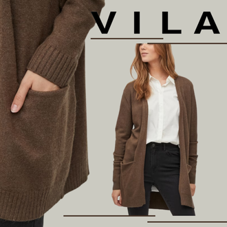 Midi apranga su Ruda/Pilka/Haki/Bežas Trikotažas Vila "Vila"