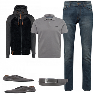 Outfit mit Grau Sneaker Camel Active "Naketano"