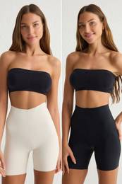 Black-Skin 2-Pack Micro High Waist Boxer Knitted Briefs
