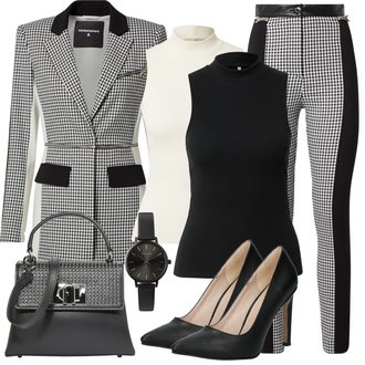 Outfit mit Grau StrickKleid/Jeans PATRIZIA PEPE "Perfekt fürs Büro"