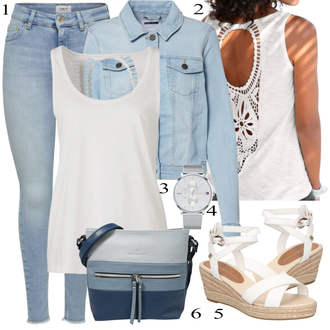 Kombinacije za ljeto sa Svjetloplava/Plava Culotte Traperice/Mom Jean/Traperice s Prorezom/Dad Traperice/Traperica Niskog Struka/High Waist Traperice/Traperica Niskog Struka/Girlfriend Traperice/Push-up Traperice/Vintage traperice Only "Ljetni outfiti"