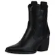 VAN HILL Damen Stiefeletten Cowboy Boots Trichterabsatz Schuhe Stickereien Western Booties Holzoptikabsatz Schuhe 201417 Schwarz 38
