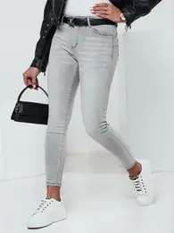 Spodnie damskie SKINICON jeansowe z push up szare
