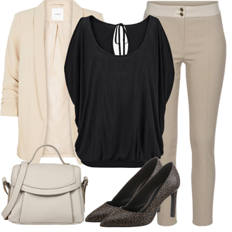 Outfit mit Schwarz High Heel Calvin Klein "Eleganter Look"