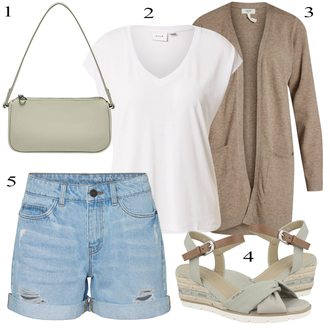 Outfity z džínu Vintage Vysoký Pas s Světle modrá Džíny s Dírou/Džíny Culottes/Džíny s Rozparkem/Navlékací džíny/Kožené bundy/Boyfriend Džínové kalhoty Noisy may "Módní letní vzhled"Look: Styl, Emo, 90tá léta, Vintage