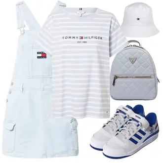 Outfit mit Latzkleid Tommy Jeans "Einzigartiges Freizeit Outfit"
