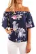 YOINS Off Shoulder Top Tunika Damen Bluse Elegant Schulterfrei Oberteil für Damen Blumenmuster-08 EU40-42