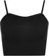 WearAll - Damen Camisole Träger Crop Bralet Vest Top - Schwarz - 40-42