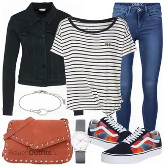 Kurz Outfit mit Schwarz/Dunkelblau Mantel/Cordjacke/Kurzjacke/Jeansjacke/Shirtjacke/Kurze Jeansjacke/Sommerjacke/Bluse Große Größe Noisy may "PIECES Tasche"