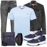 Kleidung Blau Lacoste kombinieren image