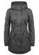 OXMO Bella Damen Übergangsjacke Parka Mantel warme Jacke gefüttert mit Kapuze, Größe:S, Farbe:Dark Grey (2890)