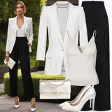 Elegante Schwarz Weiß Outfits image