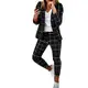 Damen Hosenanzug Set Elegant Business Anzug Set Revers Damen Zweiteiliger Anzug Slimfit Hosenanzug Damen Festlich Elegant 2 Teilig Hochzeit Für Mollige Streetwear Festlich Sportlich Hosenanzug