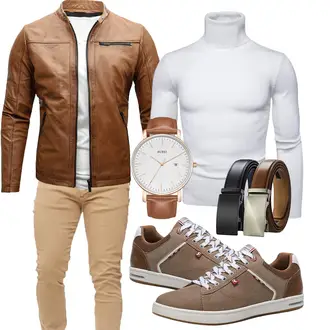 Gepunktet Outfit mit Grau WSLCN "Cooler Look für den Frühling"