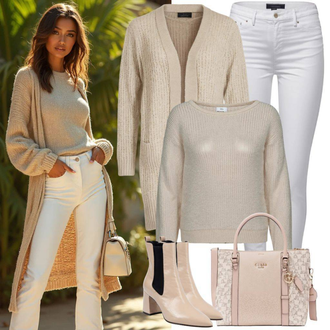 Outfit sa Bež/Kaki/Smeđa Chelsea Gležnjača/Gležnjača Kožna Jakna/ljetna Gležnjača Only "Proljetna odjeća"