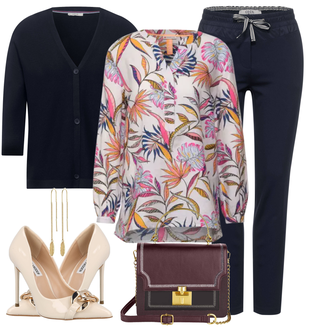 Outfit mit Rosa/Beige/Blau Schuh High Heel Steve Madden "Perfektes Büro Outfit"