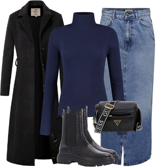 Slim fit Outfit met zwart/wit/purper Women's Trenchcoats/Wintermantel Lange Winterjas/Wollen Mantel/Wollen Winterjas/Trenchcoat/Militaire Mantel/Lange Mantel/Lange mantel/Geklede Mantel/Slip Jas versano "Winterlook voor modieuze"