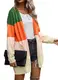 ZIYYOOHY Damen Strickjacke Cardigan Lang Langarm V Ausschnitt mit Knopf Strickpullover Tops Outerwear (4024-Armeegrün, XL)