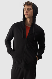 Men's Hoodie Zip Black 4FWAW24TSWSM1256-20S