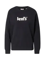 LEVI''''S Sweatshirt ''''GRAPHIC STANDARD CREW BLACKS'''' schwarz / weiß