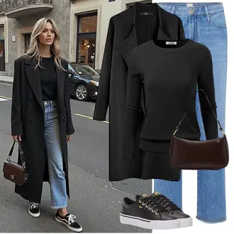 Herbst Outfits Coole mit Schwarz/Dunkelgrau Strickjacke Tracht/Strickjacke Gefüttert/Wolle Strickjacke/Wickelstrickjacke/Winter Strickjacke/Kaschmir-Strickjacke/Lange Strickjacken LILLUSORY "Perfekt Look für den Winter"Look: Coole, Streetwear, Uni, Chill, Trendige, Stil, Overdressed, Oversize, Elegant, Smart Casual, Edel, Unisex
