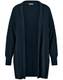 Samoon Damen Offene Strickjacke in A-Linie Langarm, breite Rippenbündchen Strick A-Linie, leger Jacke Strick Strickjacke unifarben Große Größen Navy 50