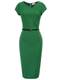 Belle Poque 50er Jahre Kleid Vintage etuikleid Bodycon Kleid Rockabilly Kleid grün M BP735-2