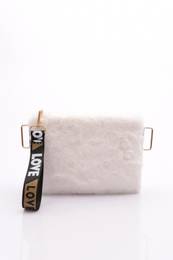 4103 Women's Fur Handle Printed Bag