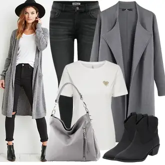 Mit Absatz Outfit mit Schwarz/Blau CowboyStiefel/Western Stiefelette Palado "Perfekt für die Freizeit"