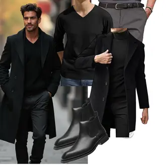 Business Outfits Moderne mit Dunkelgrau/Hellgrau/Grau/Khaki Meilicloth "Business Outfit"Look: Casual, Elegant, Rap, Schlichte, Stil, Smart Casual, Coole, Büro, Schön, Moderne