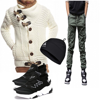 Outfit mit Blau Hut Odlo "Leif Nelson"